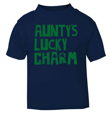 Aunty's lucky charm navy baby toddler Tshirt 2 Years