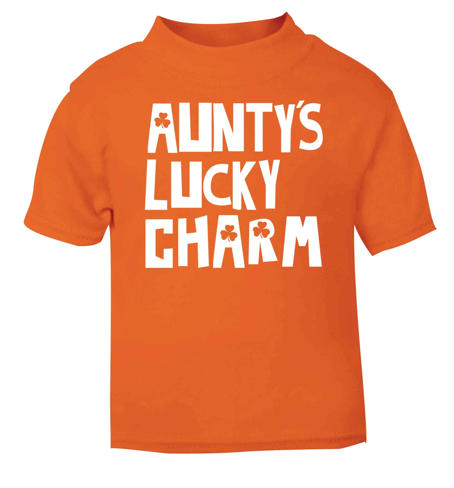Aunty's lucky charm orange baby toddler Tshirt 2 Years
