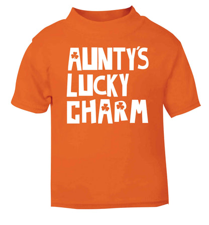 Aunty's lucky charm orange baby toddler Tshirt 2 Years