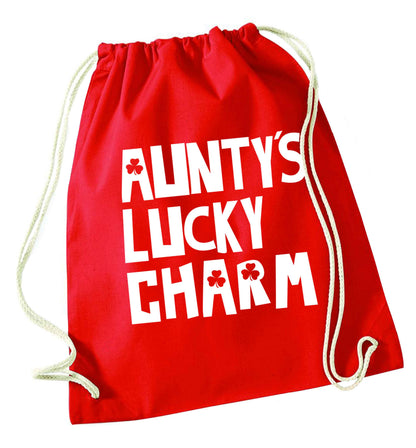 Aunty's lucky charm red drawstring bag 