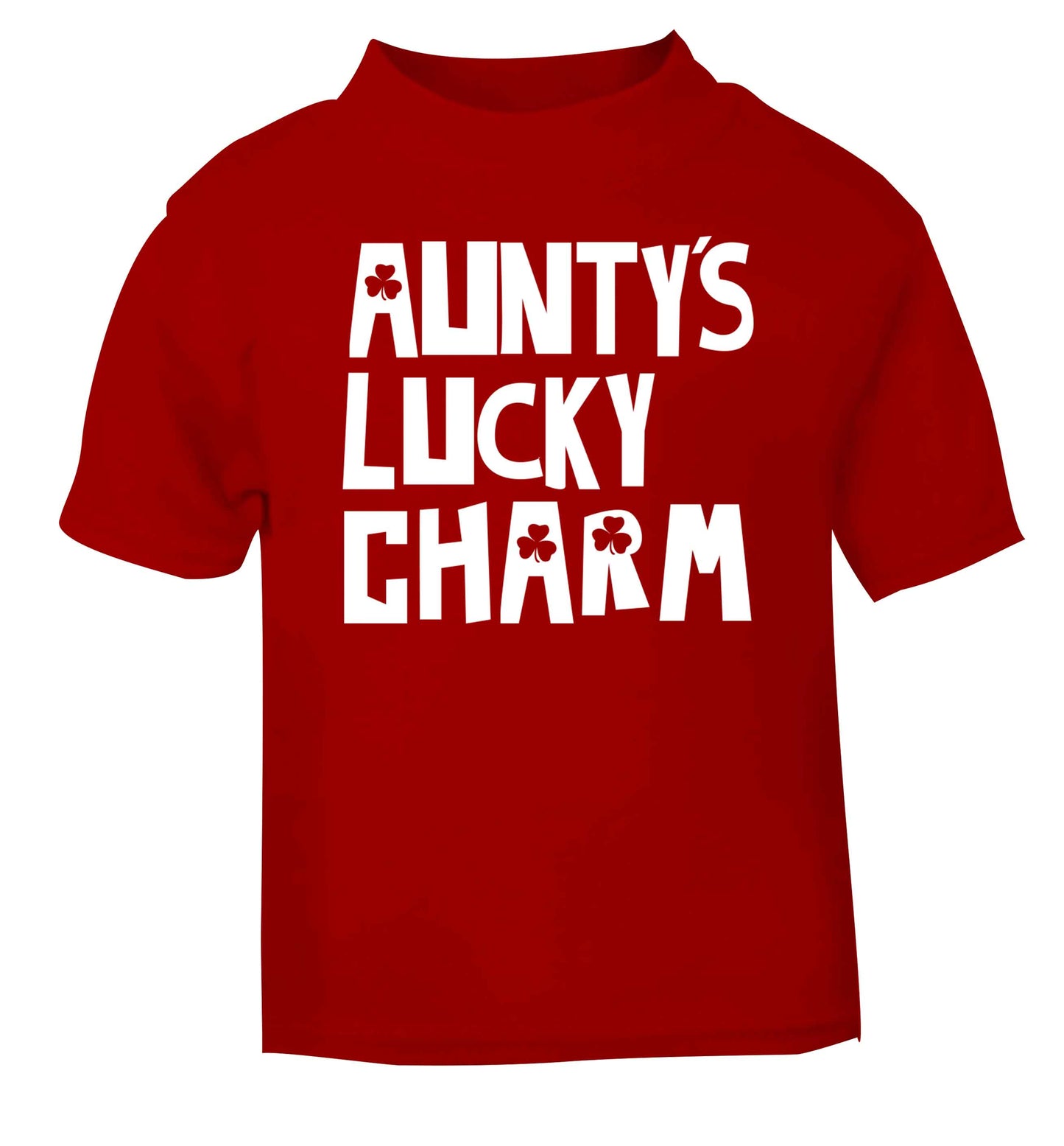 Aunty's lucky charm red baby toddler Tshirt 2 Years