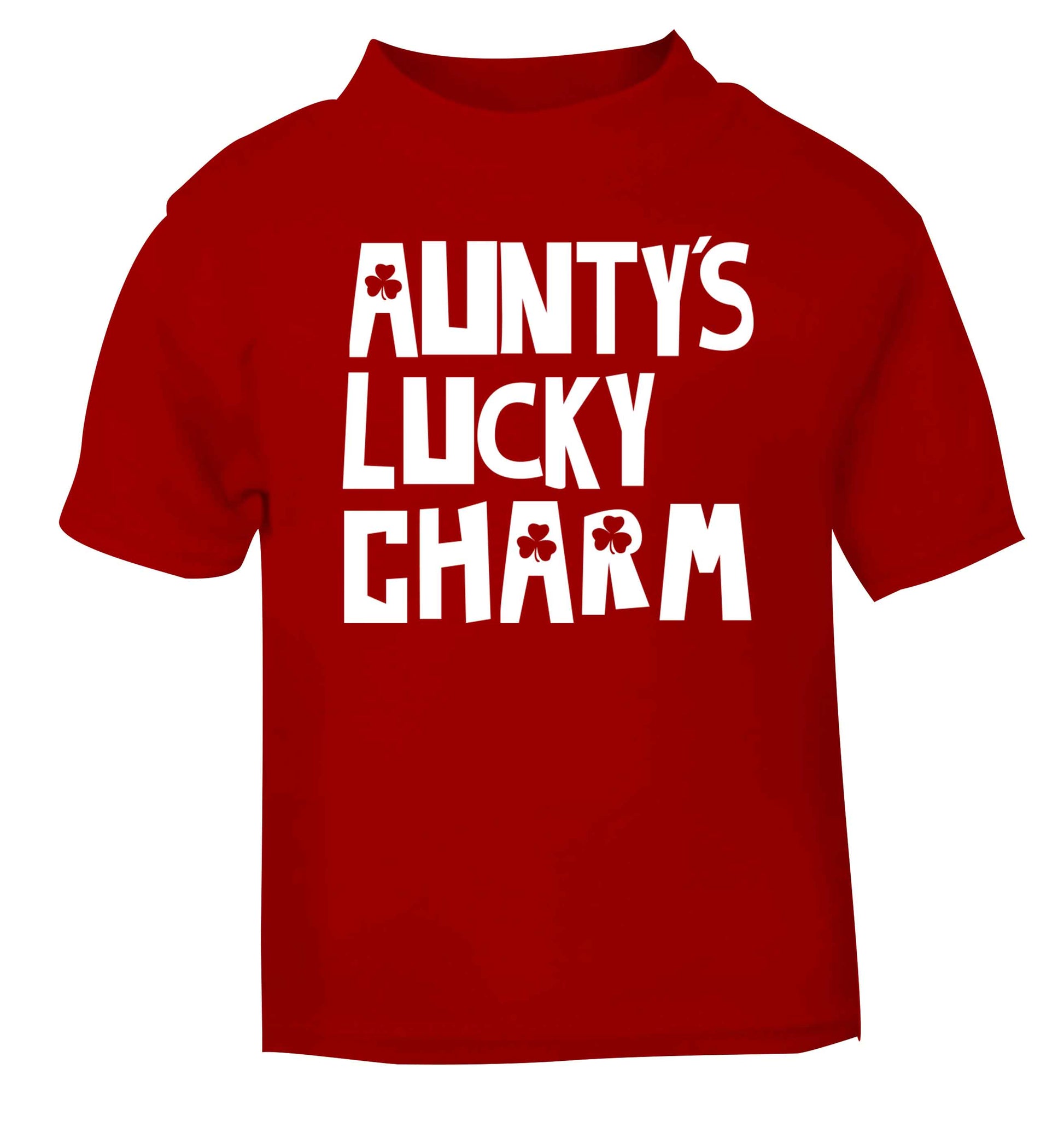 Aunty's lucky charm red baby toddler Tshirt 2 Years