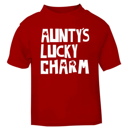 Aunty's lucky charm red baby toddler Tshirt 2 Years