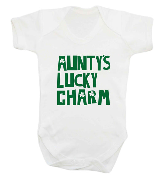 Aunty's lucky charm baby vest white 18-24 months