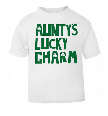 Aunty's lucky charm white baby toddler Tshirt 2 Years