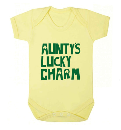 Aunty's lucky charm baby vest pale yellow 18-24 months