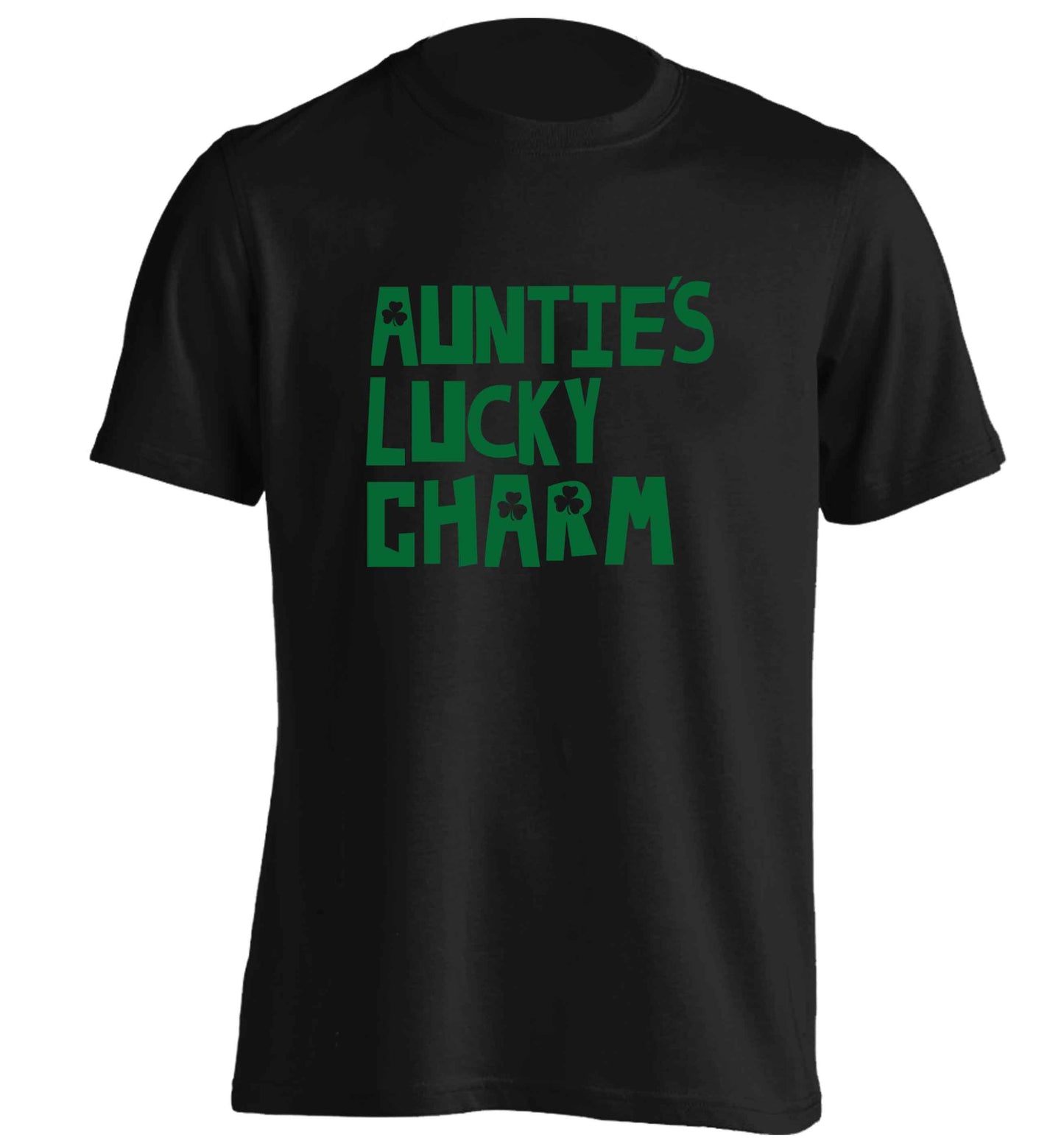 Auntie's lucky charm adults unisex black Tshirt 2XL