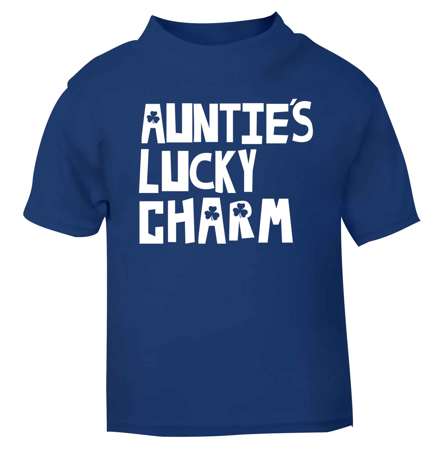 Auntie's lucky charm blue baby toddler Tshirt 2 Years