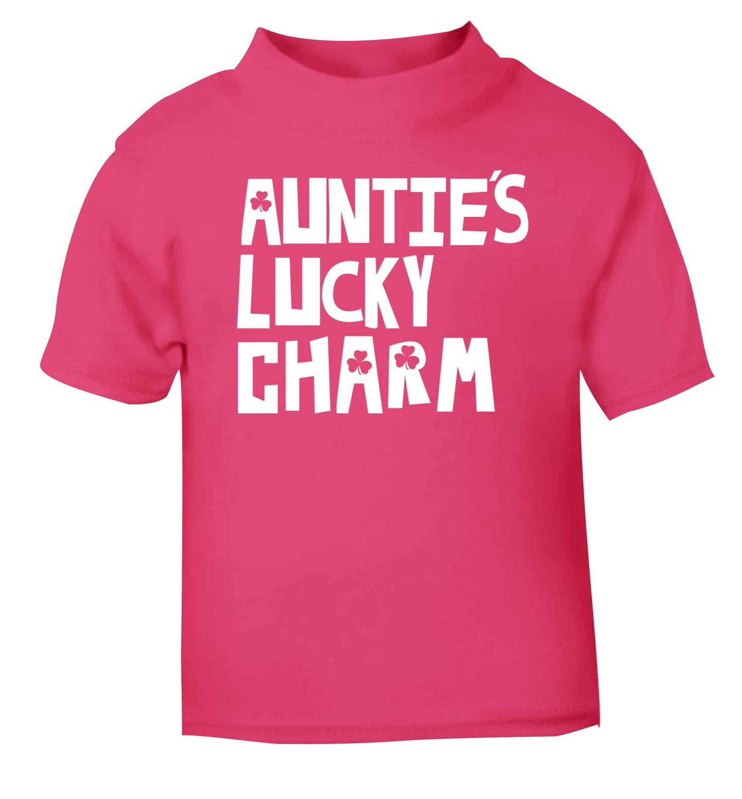 Auntie's lucky charm pink baby toddler Tshirt 2 Years