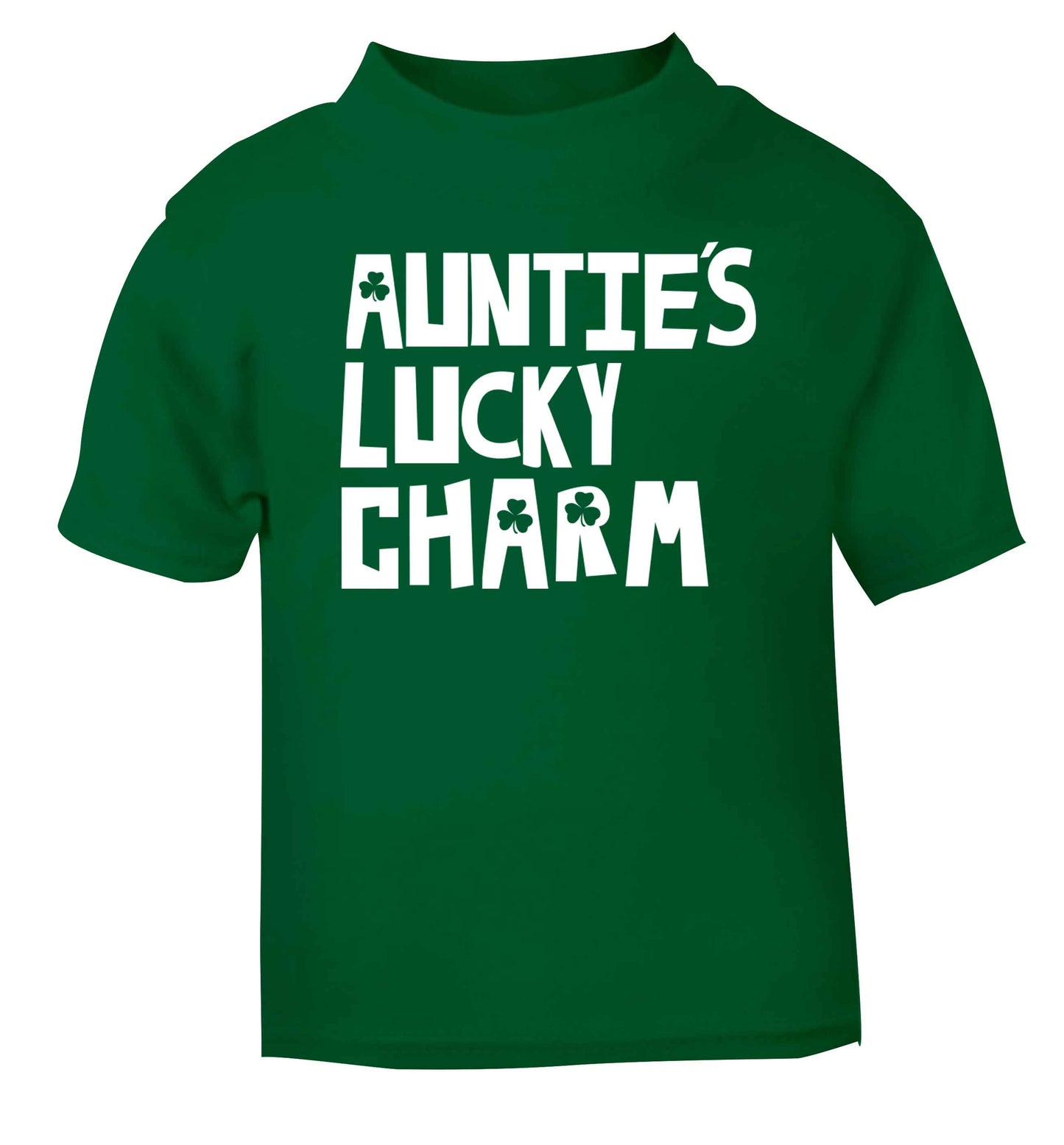 Auntie's lucky charm green baby toddler Tshirt 2 Years