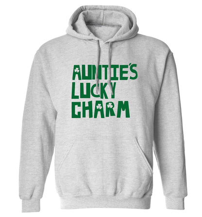 Auntie's lucky charm adults unisex grey hoodie 2XL