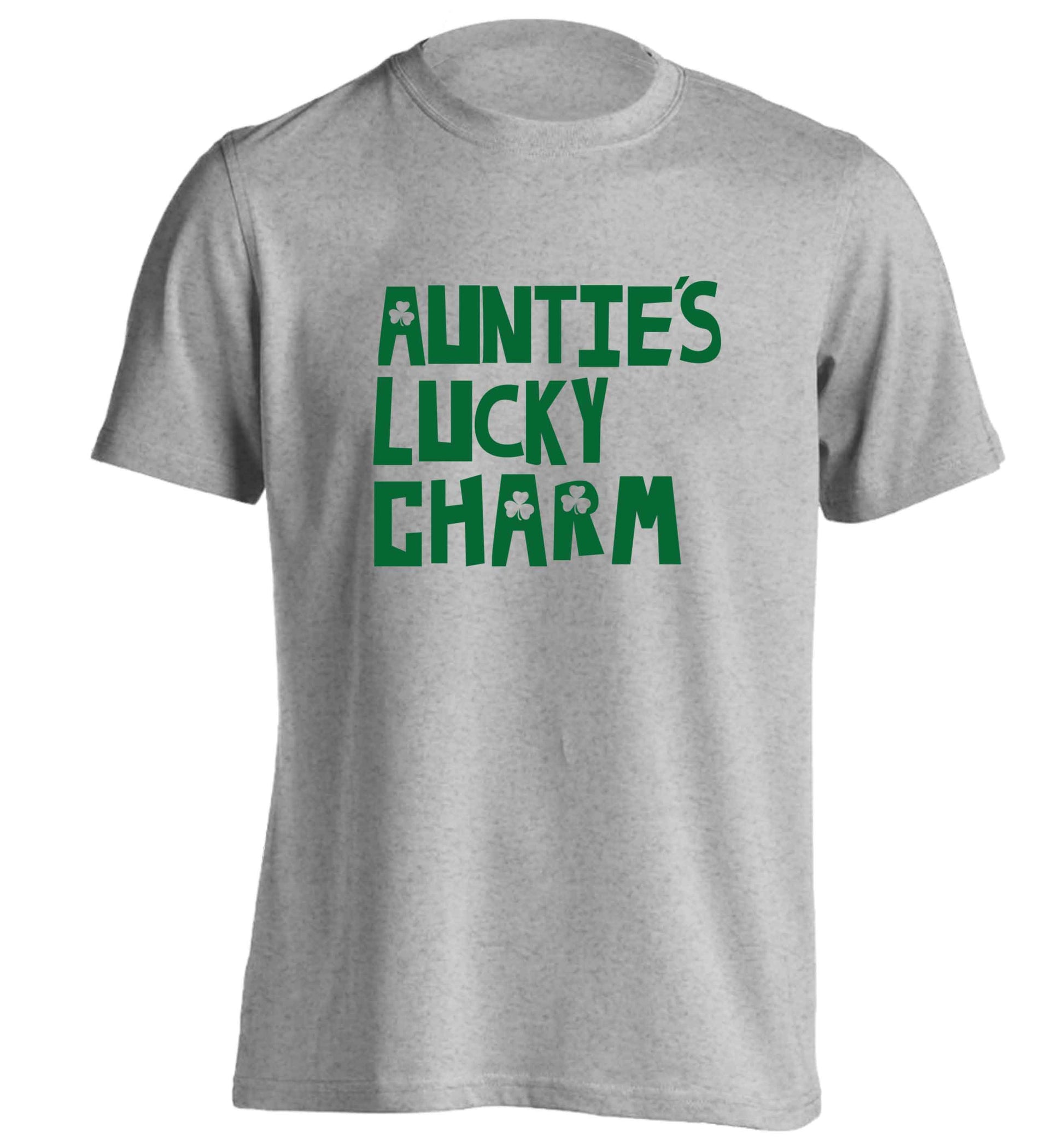 Auntie's lucky charm adults unisex grey Tshirt 2XL