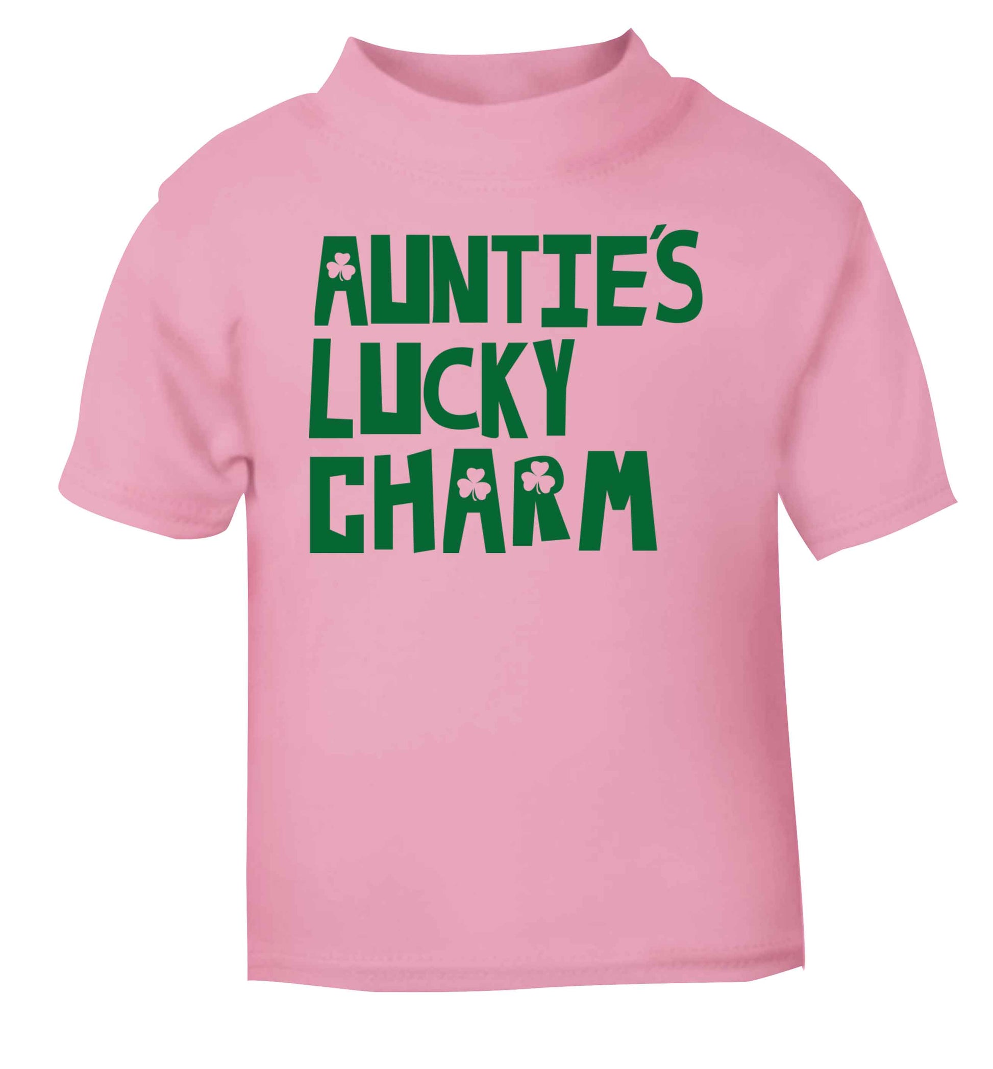 Auntie's lucky charm light pink baby toddler Tshirt 2 Years