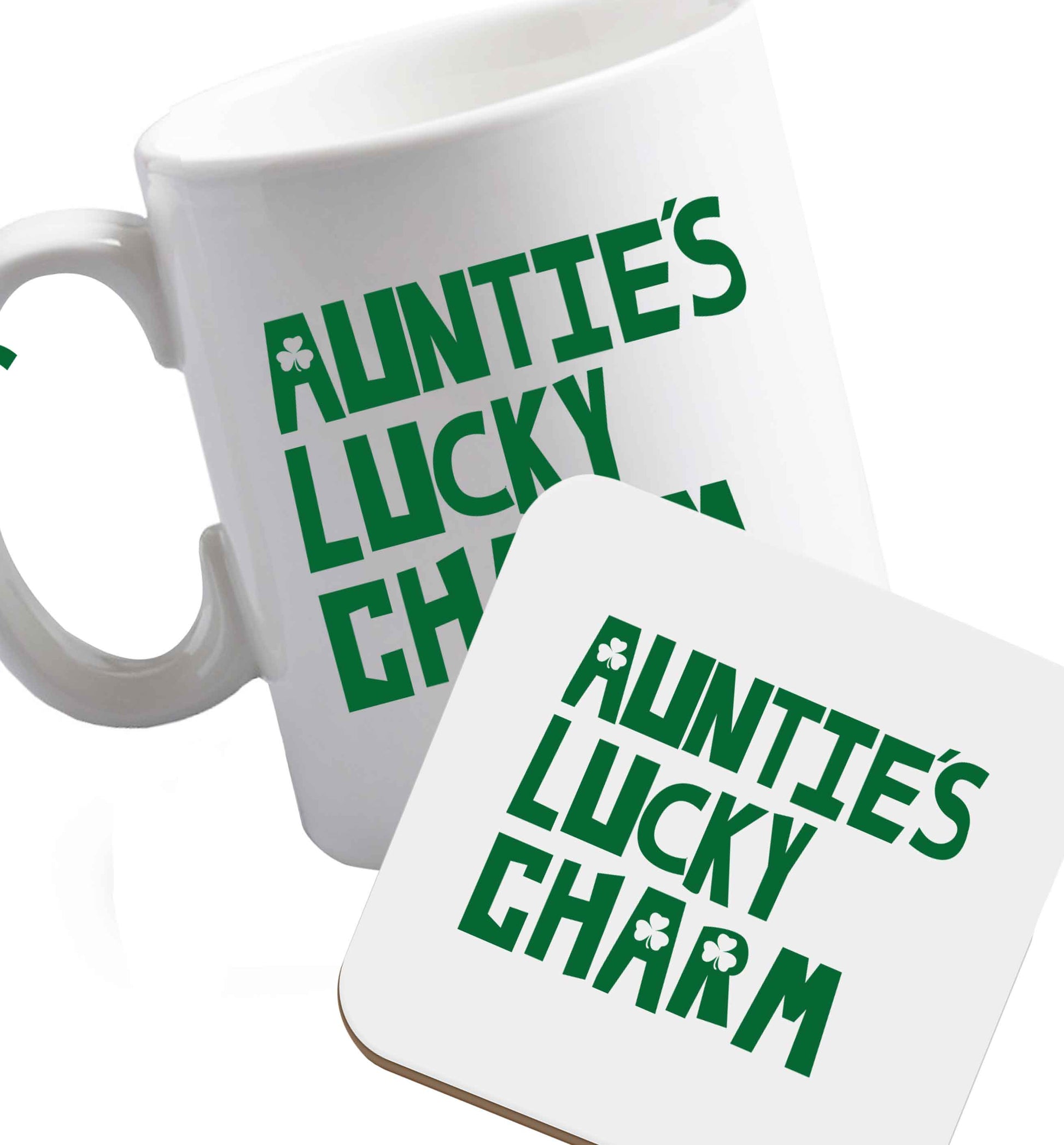 10 oz Favourite Type Pan Pancake ceramic mug and coaster set right handed
