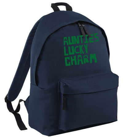 Auntie's lucky charm navy childrens backpack