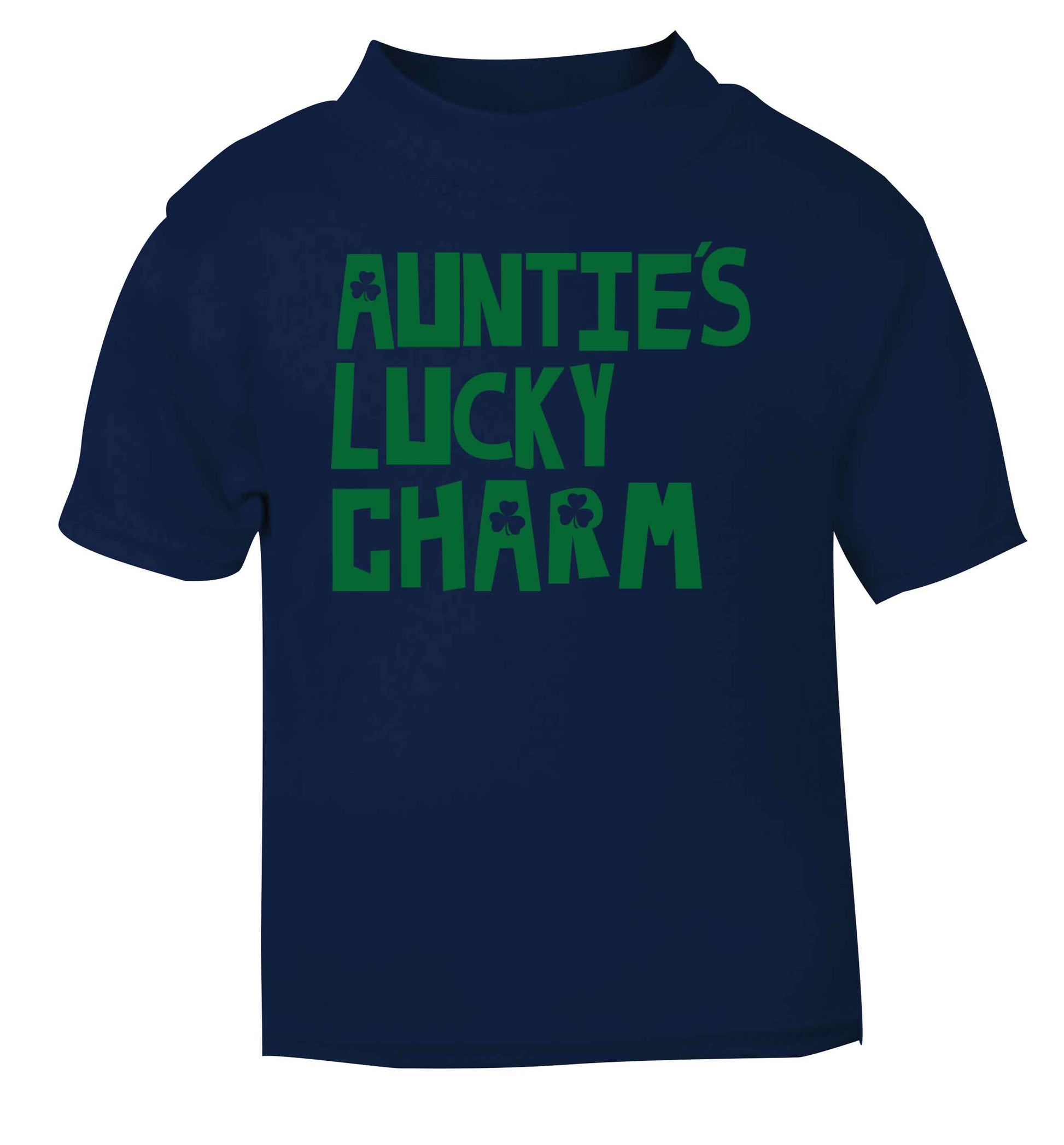 Auntie's lucky charm navy baby toddler Tshirt 2 Years