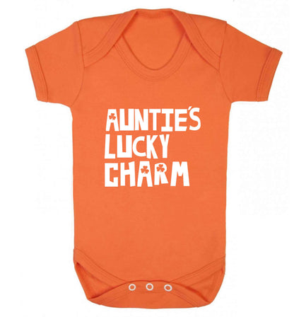 Auntie's lucky charm baby vest orange 18-24 months