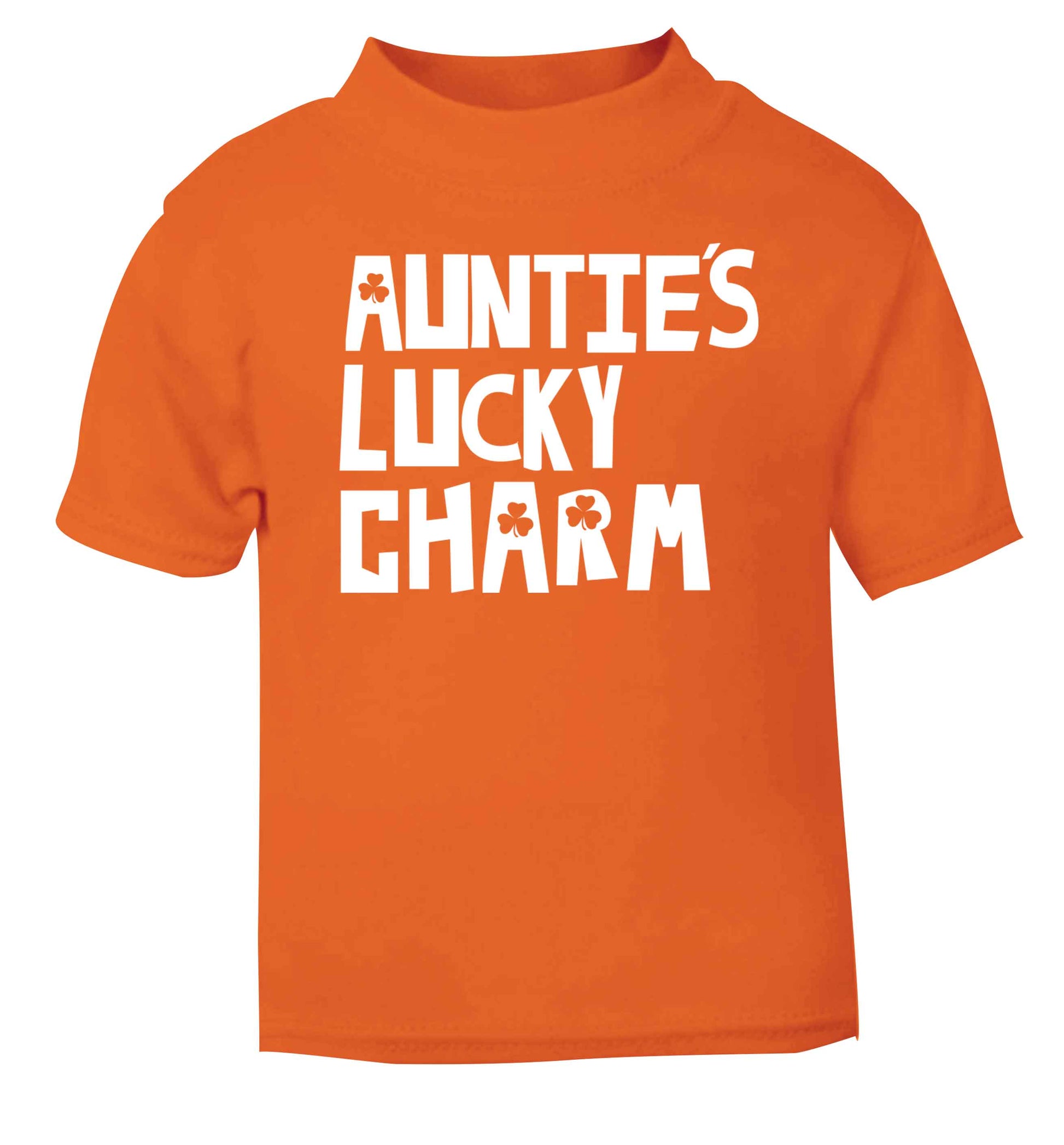 Auntie's lucky charm orange baby toddler Tshirt 2 Years