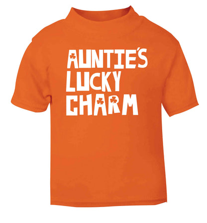 Auntie's lucky charm orange baby toddler Tshirt 2 Years