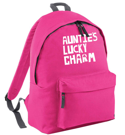 Auntie's lucky charm pink childrens backpack
