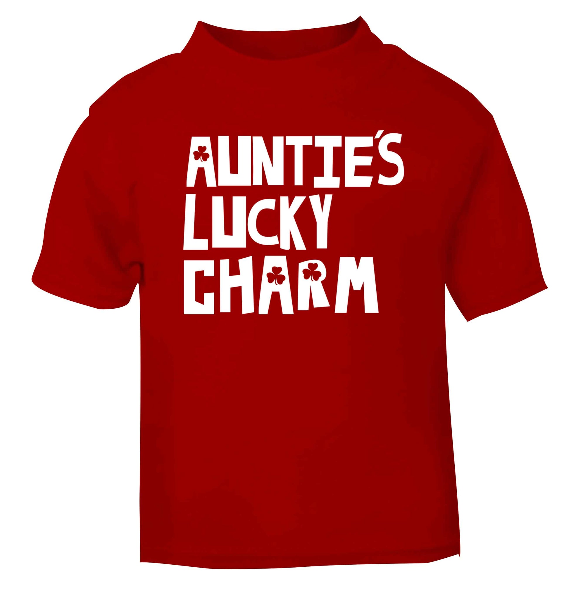 Auntie's lucky charm red baby toddler Tshirt 2 Years