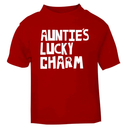 Auntie's lucky charm red baby toddler Tshirt 2 Years