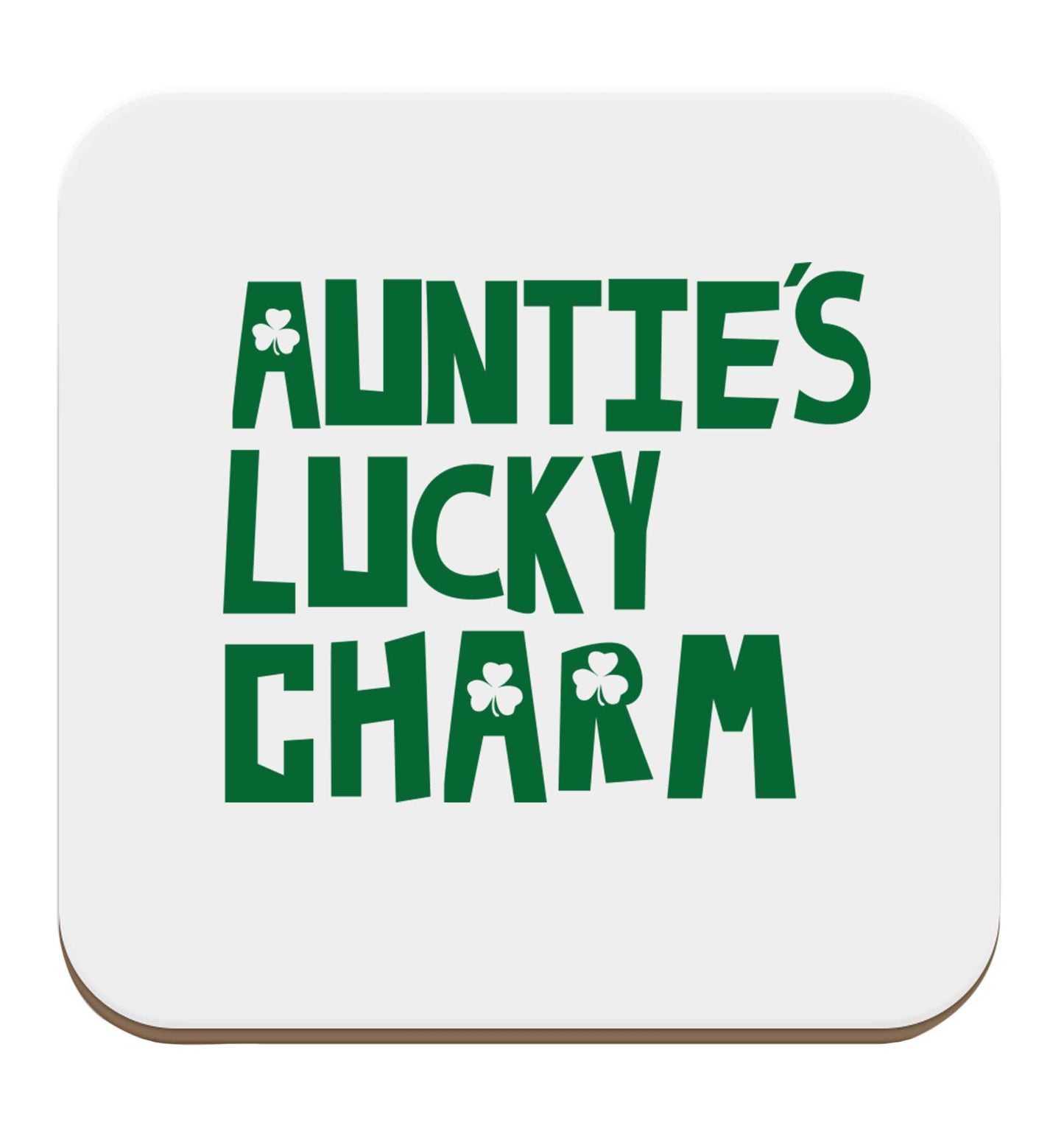 Auntie's lucky charm set of four coasters