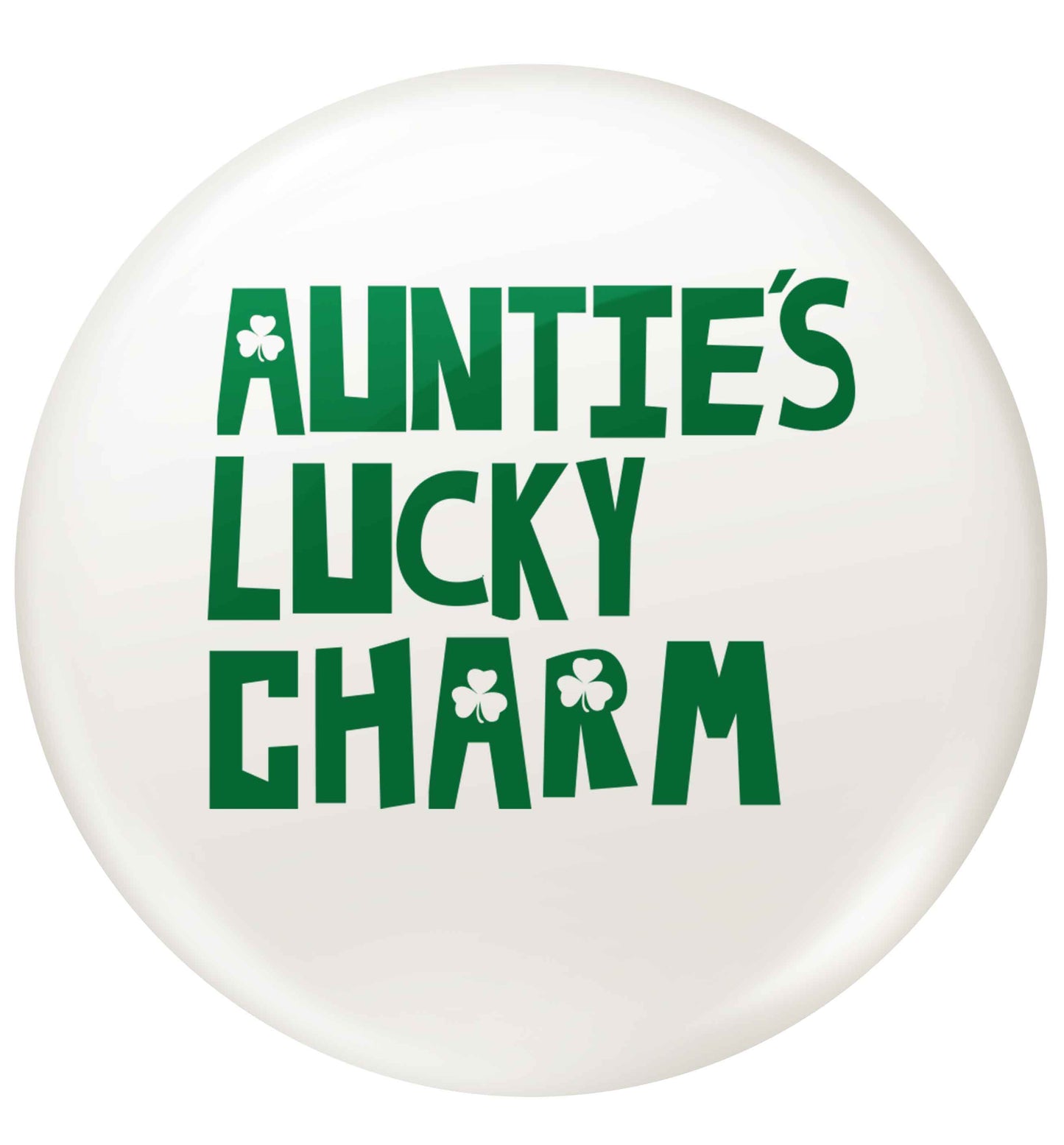 Auntie's lucky charm small 25mm Pin badge
