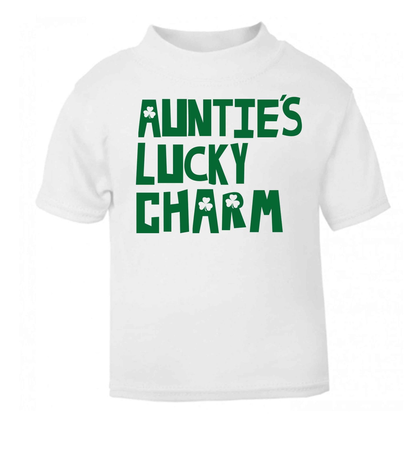 Auntie's lucky charm white baby toddler Tshirt 2 Years