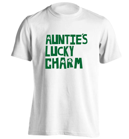 Auntie's lucky charm adults unisex white Tshirt 2XL