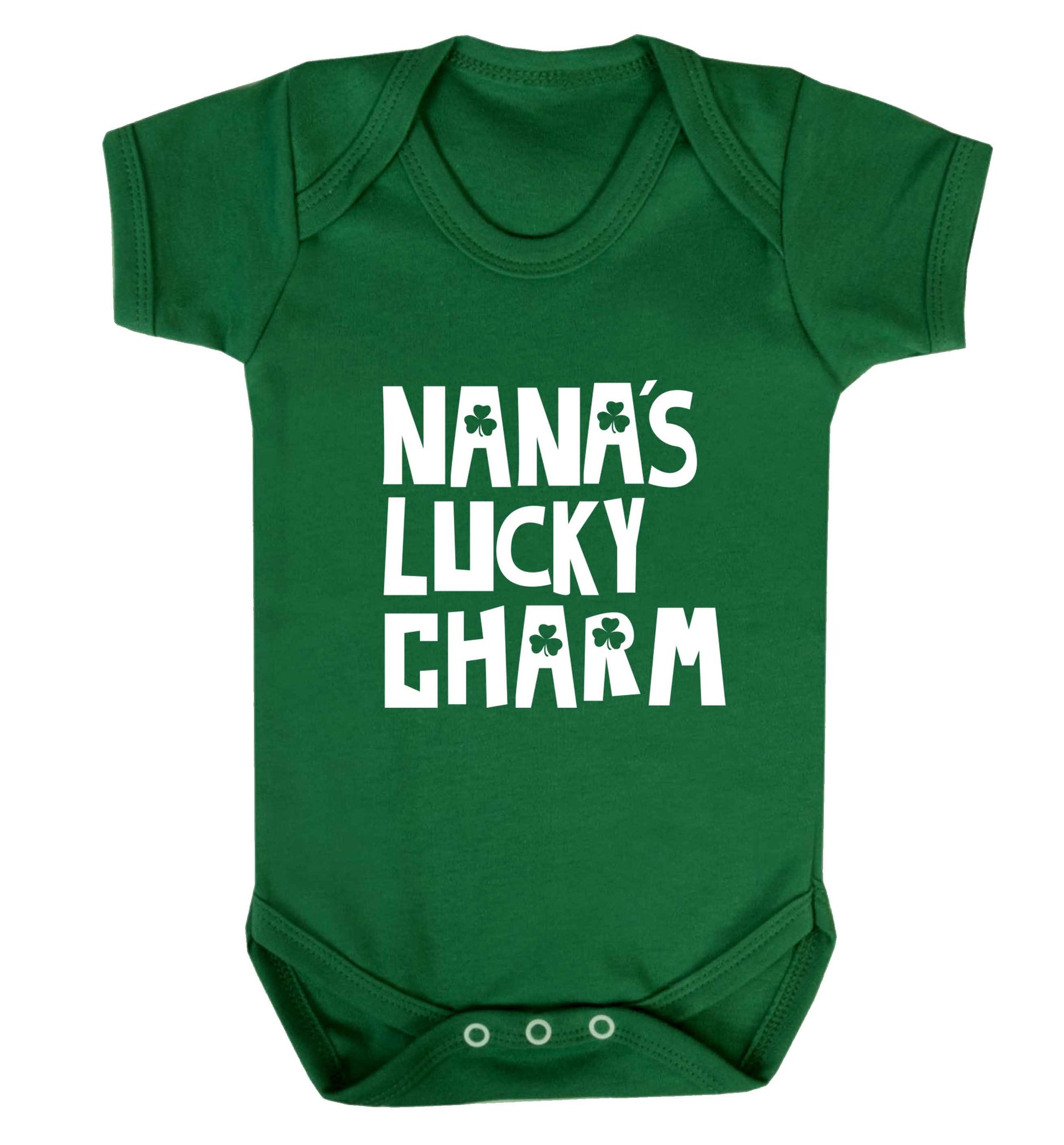 Nana's lucky charm baby vest green 18-24 months
