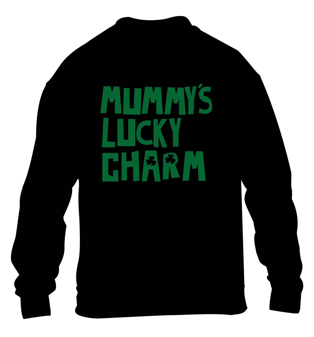 Mummy's lucky charm children's black sweater 12-13 Years