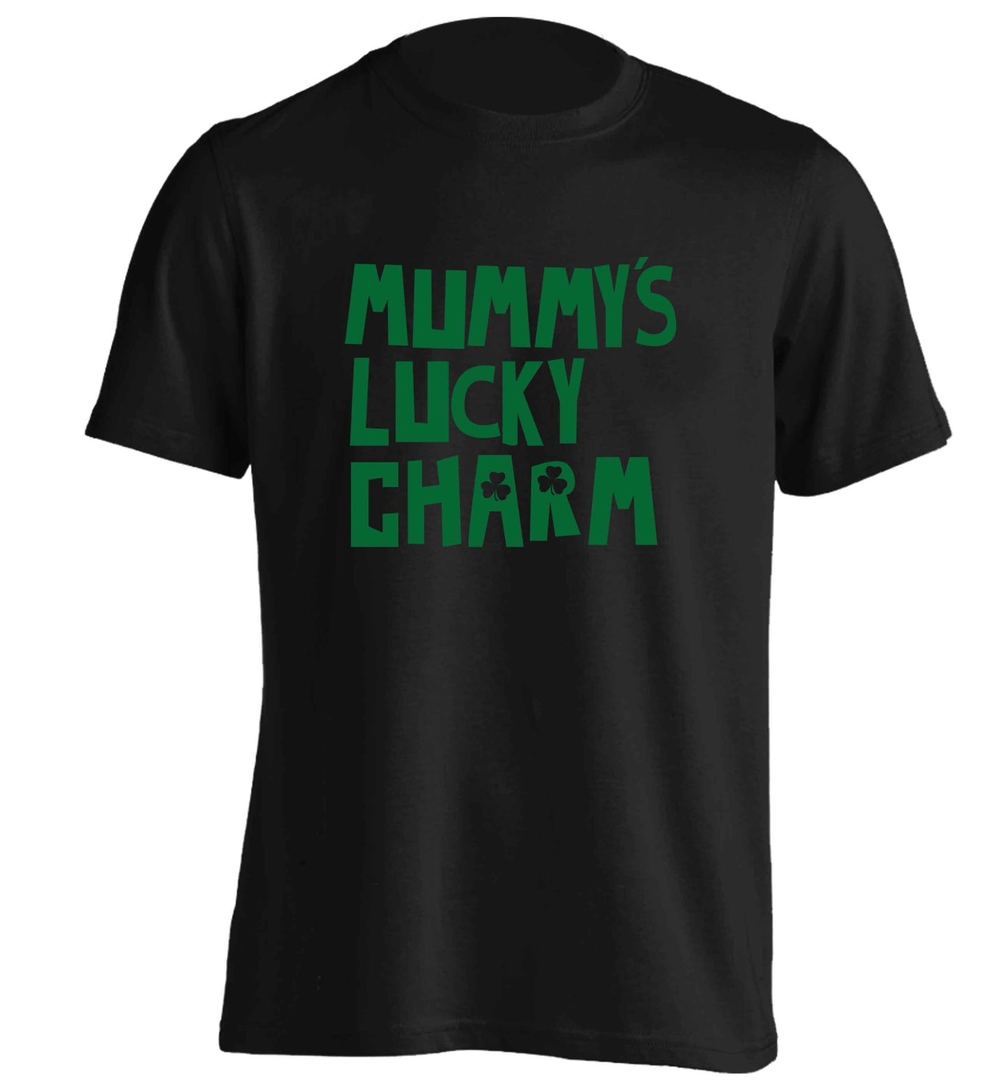 Mummy's lucky charm adults unisex black Tshirt 2XL