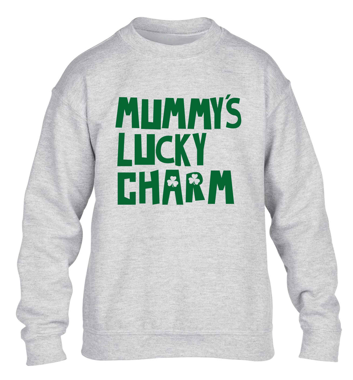 Mummy's lucky charm children's grey sweater 12-13 Years