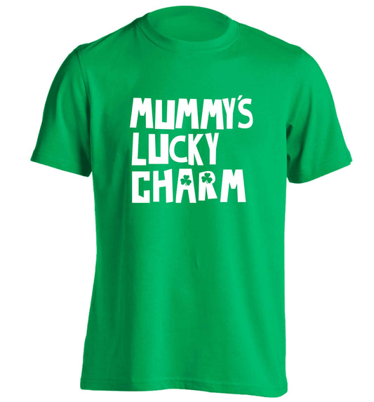 Mummy's lucky charm adults unisex green Tshirt 2XL