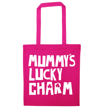 Mummy's lucky charm pink tote bag