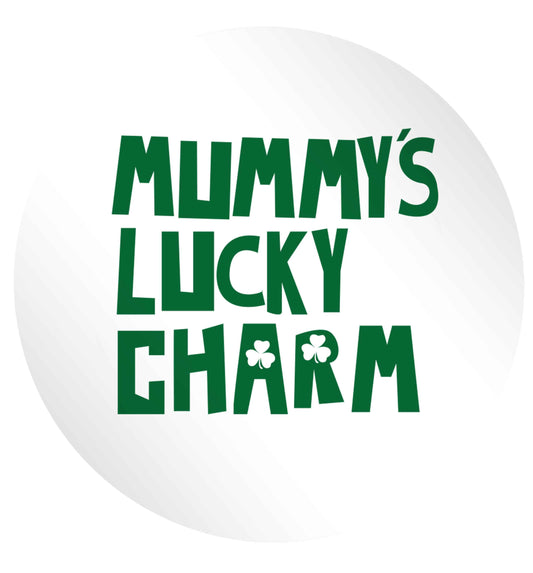 Mummy's lucky charm 24 @ 45mm matt circle stickers