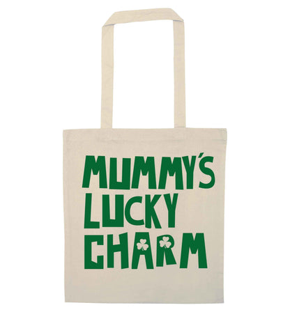 Mummy's lucky charm natural tote bag