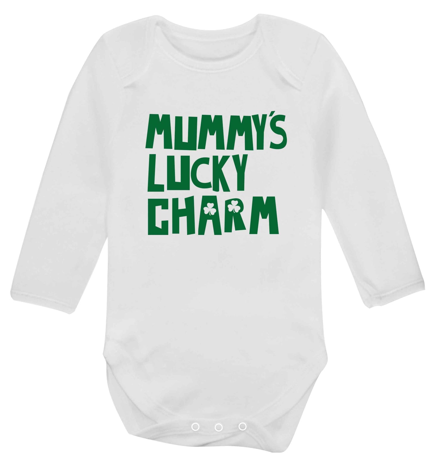 Mummy's lucky charm baby vest long sleeved white 6-12 months