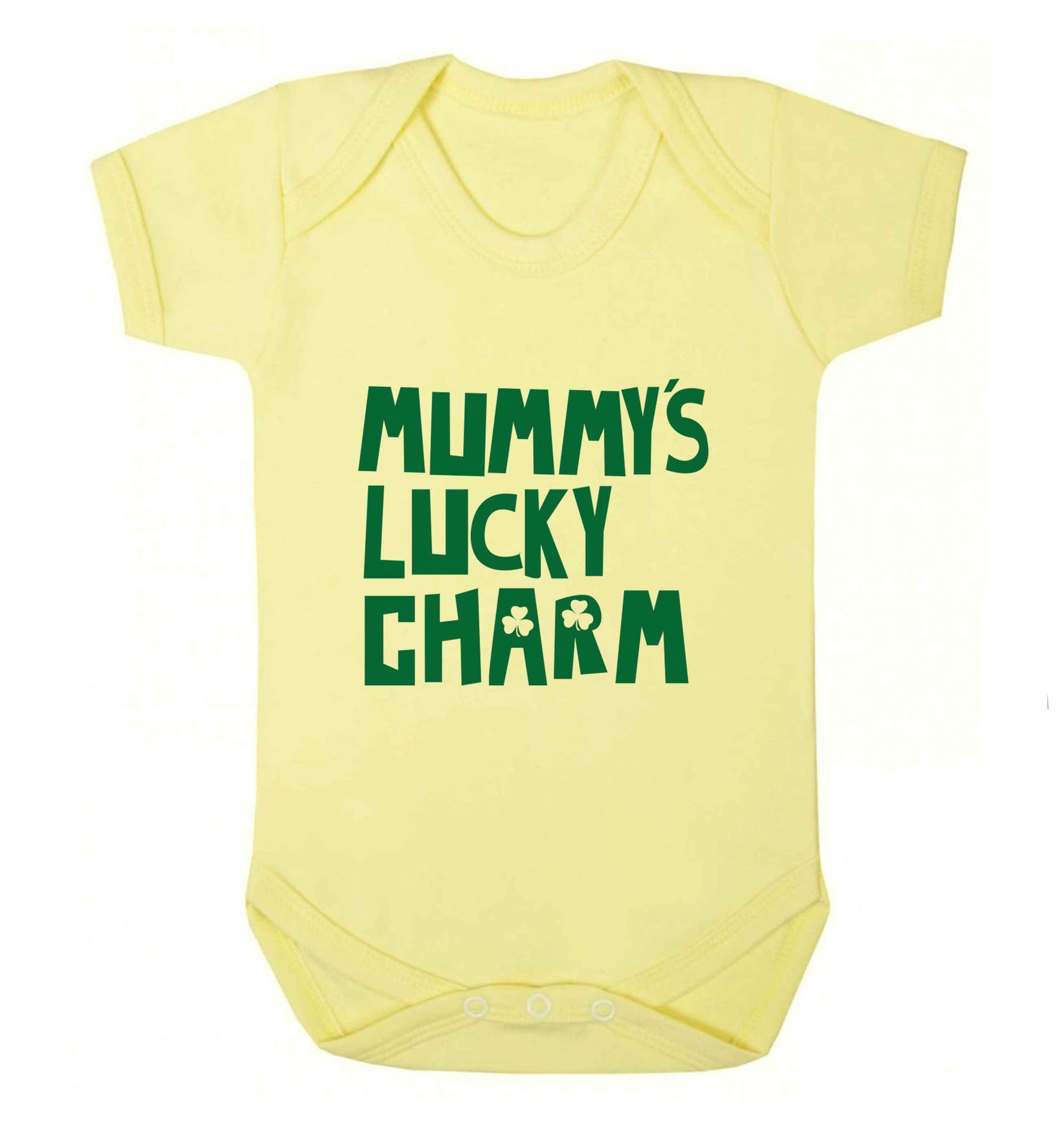 Mummy's lucky charm baby vest pale yellow 18-24 months