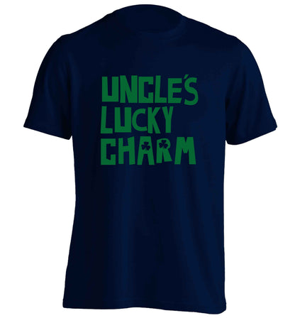 Uncles lucky charm adults unisex navy Tshirt 2XL