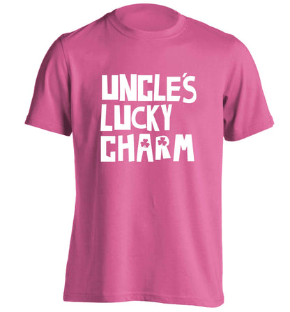 Uncles lucky charm adults unisex pink Tshirt 2XL