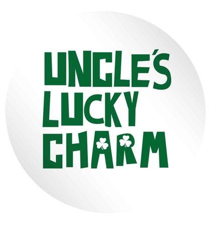 Uncles lucky charm 24 @ 45mm matt circle stickers