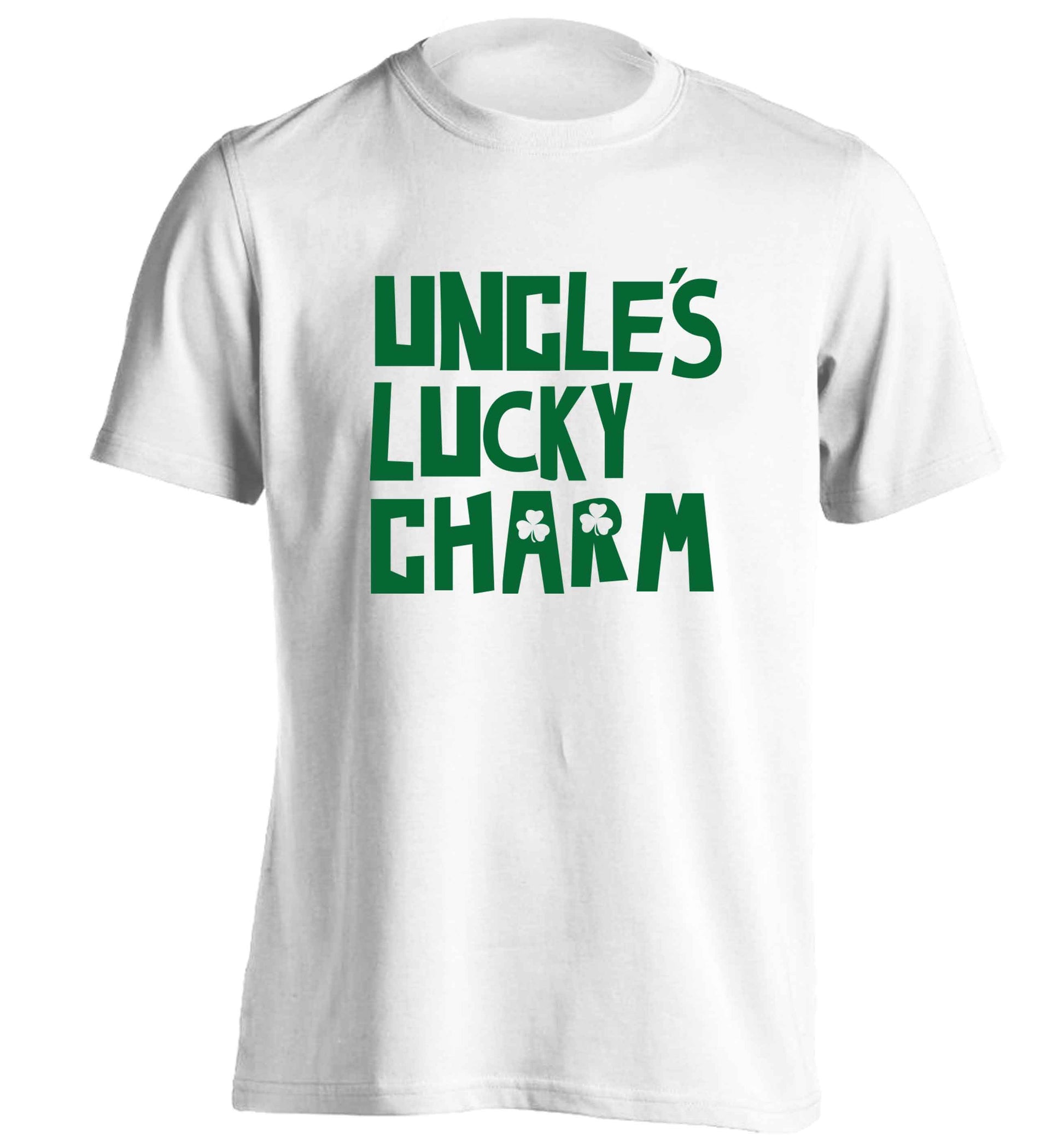 Uncles lucky charm adults unisex white Tshirt 2XL