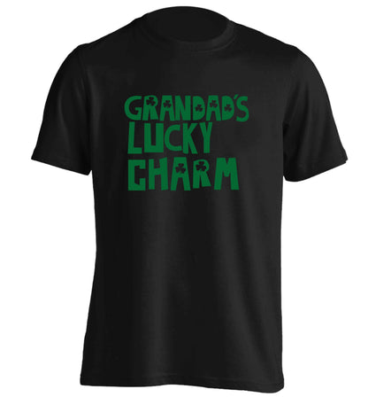 Grandad's lucky charm  adults unisex black Tshirt 2XL