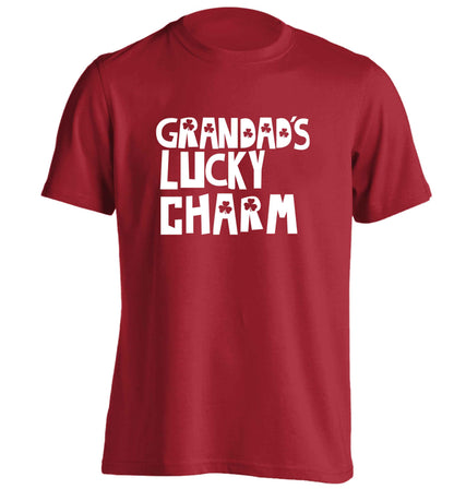 Grandad's lucky charm  adults unisex red Tshirt 2XL
