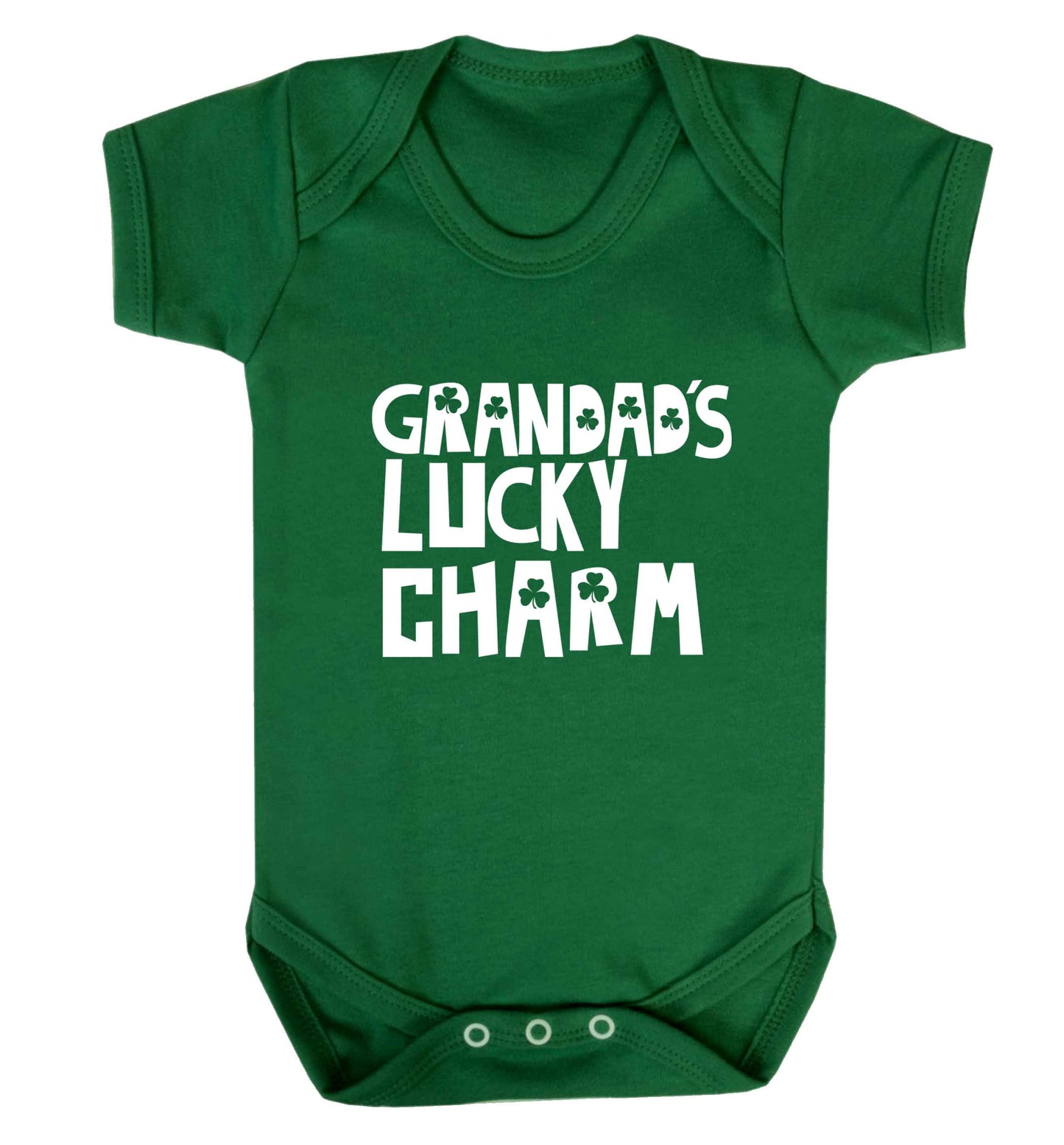 Grandad's lucky charm  baby vest green 18-24 months