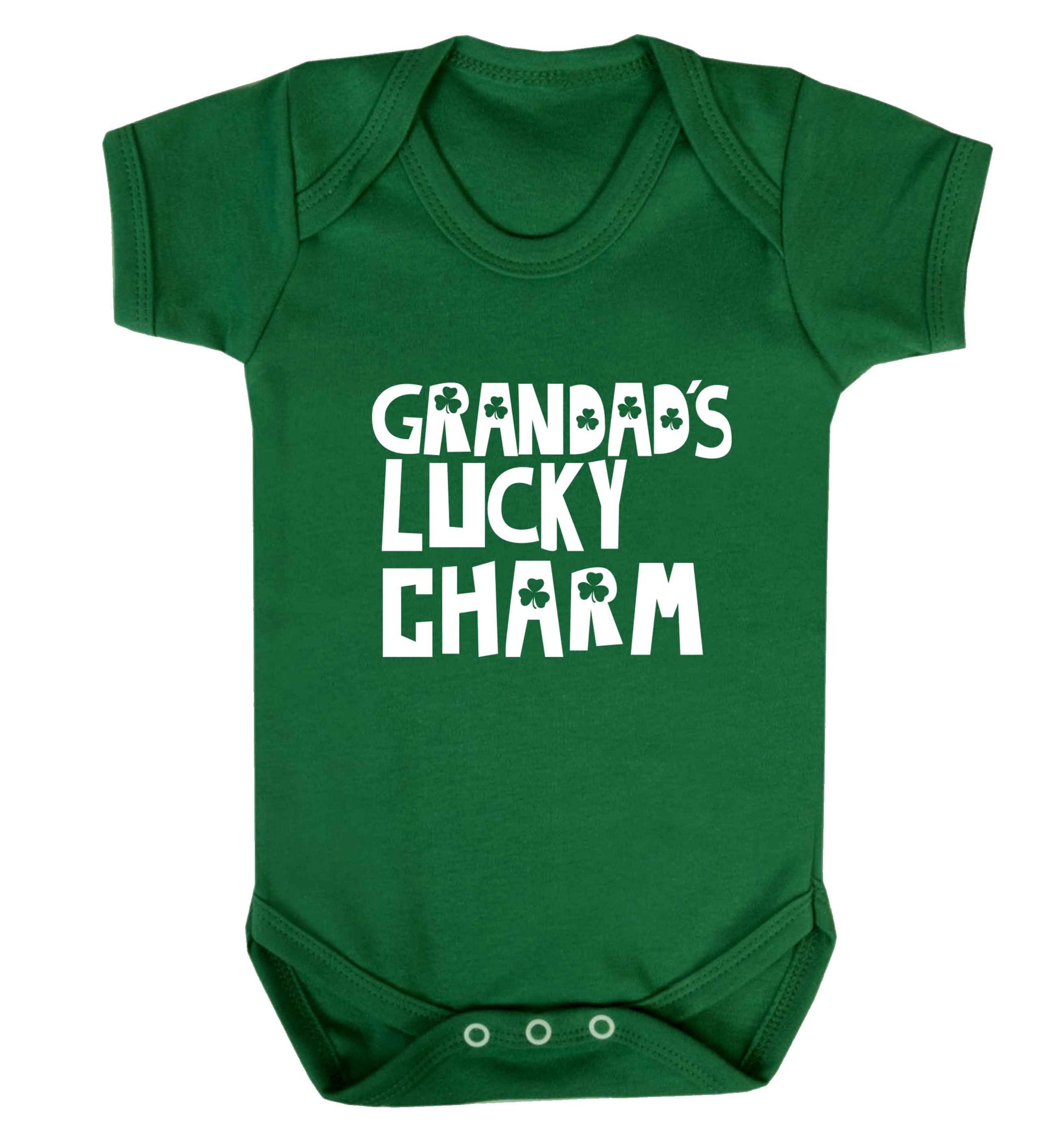Grandad's lucky charm  baby vest green 18-24 months