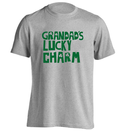 Grandad's lucky charm  adults unisex grey Tshirt 2XL