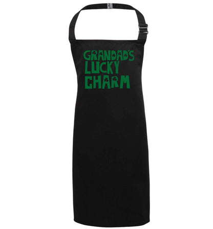 Grandad's lucky charm  black apron 7-10 years